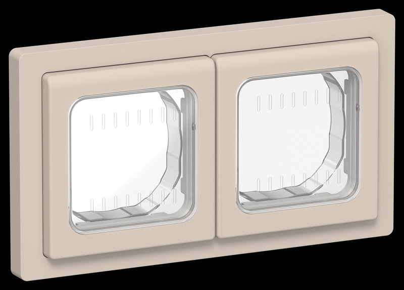 Рамка 2-местная IP55 Рпро-2-55-ФлЛ льняной FLITE