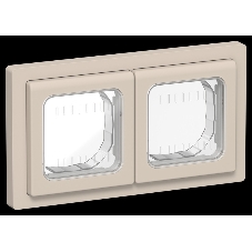 Рамка 2-местная IP55 Рпро-2-55-ФлЛ льняной FLITE