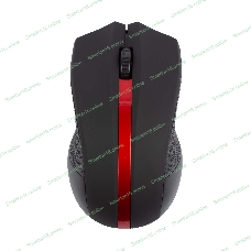 Мышь беспроводная HIPER HOMW-073 черный/красный, 1000 dpi, радиоканал, USB, кнопки - 3