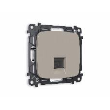 Комплект механизма телефонной розетки OMEGA Серо-бежевый матовый RJ-11(4P4C) с шторкой QUANT (OP3720, VM190) MO372030 Комплект механизма телефонной розетки OMEGA Серо-бежевый матовый RJ-11(4P4C) с шторкой QUANT (OP3720, VM190) MO372030
