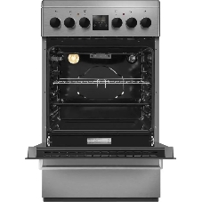 Плита электрическая Maunfeld MEC55CS08D серебристый, конфорок 4 шт, духовка 60 л, 50 см x 85 см x 60 см