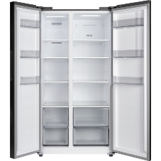 Холодильник Weissgauff WSBS 550 Built-in NoFrost Inverter черный двухкамерный 325/190л морозилка сбоку, No Frost, Side by Side