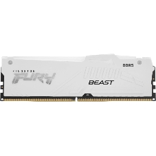 Оперативная память Kingston Fury Beast, DDR5, 32Gb (2x16Gb), 5600MHz, CL40, DIMM, с радиаторами, RGB, белый