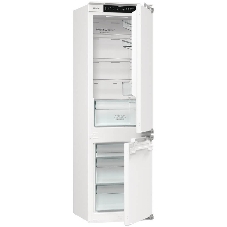 Встраиваемый холодильник Gorenje NRKI517142, полезный объем 243 л, электронное управление, цифровой дисплей, автоматическое размораживание No Frost, быстрое замораживание, интенсивное охлаждение, зона свежести с контролем влажности, слайдерное крепление, энергоэффективность А+
