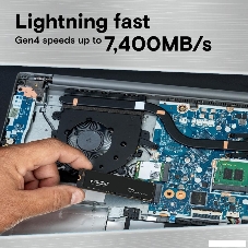Накопитель SSD Crucial T500, 2Tb, M.2 2280, PCIe 4.0 x4, NVMe, R/W 7400/7000