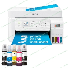 МФУ струйное Epson EcoTank L5296 (C11CJ65411) белый, A4, ч/б печ. 33стр/мин., цв. печ. 15стр/мин., 5760x1440 DPI, 2400х1200 DPI, USB, Ethernet, Wi-Fi