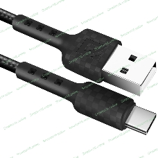 Кабель Defender F181, USB 2.0 (AM) - Type-C, 1 м, 2.4А, нейлоновая оплетка, черный.