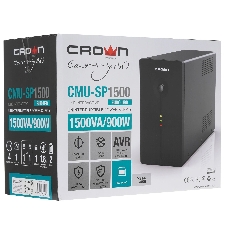 Источник бесперебойного питания Crown CMU-SP1500EURO USB/1500 ВА/900 Вт/1 х IEC 320 C13 (компьютерная), 4 х CEE 7 (евророзетка)