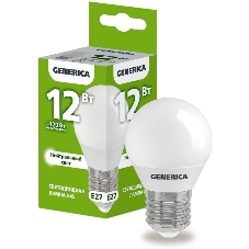 Лампа cветодиодная LED G45 IEK LL-G45-12-230-40-E27-G шар 12Вт 230В 4000К E27 GENERICA
