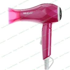 Фен Kelli KL-1124 розовый, 1800 Вт, компактный