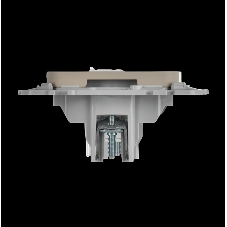 Розетка компьютерная RJ45 категория 5Е UTP РК5е-1-0-ФлЛ льняной FLITE