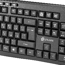 Комплект клавиатура+мышь Oklick 225M беспроводной, USB, 1200 DPI, чёрный