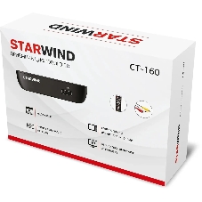 Приставка для цифрового ТВ Starwind CT-160 черный, DVB-T2, DVB-T, DVB-C, HDMI, USB 2.0 х2