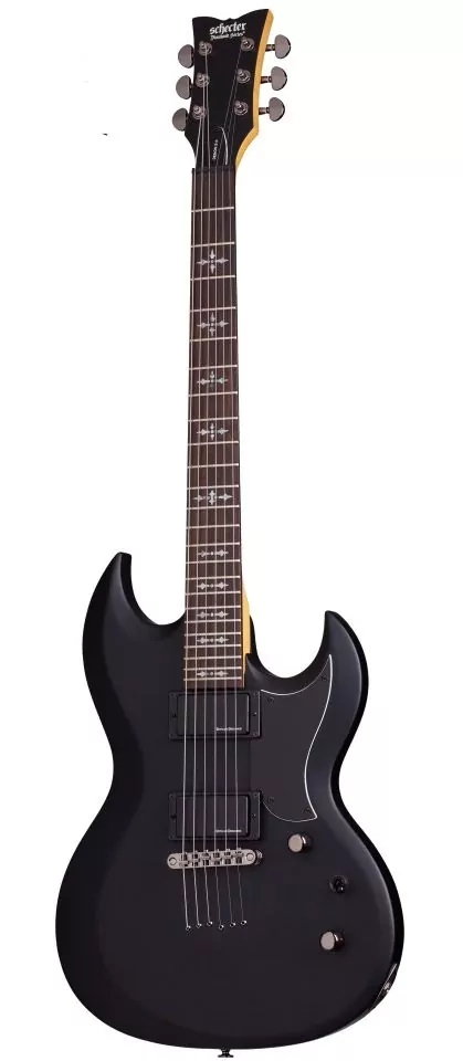 Электрогитара SCHECTER DEMON S-II ABSN - электрогитара 6-струнная, 24 лада, корпус: липа, гриф клен, накладка венге, на болтах, звукосниматели: HH, Schecter Diamond Active HB-105S, регулировки громкость, тон, 3х позиционный переключатель, Цвет: Aged Bla