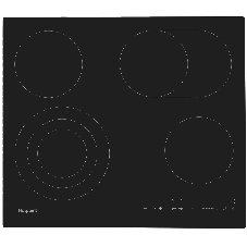 Электрическая варочная поверхность Hotpoint HR 6O6 BAS, 4 конфорки, с зоной расширения, стеклокерамика, 6900 Вт