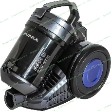Пылесос Supra VCS-2410 синий/черный, 380/2200 Вт, уборка сухая, пылесборник контейнер, 1.5 л