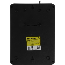 Источник бесперебойного питания SMARTWATT UPS SAFE PRO LCD 1000 черный 1000/600 ВА/Вт, напольный/настенный, линейно-интерактивный, LCD дисплей, Shuko CEE7/4 - 8 шт. (4 шт. с резервным питанием, 4 шт. - сетевой фильтр)