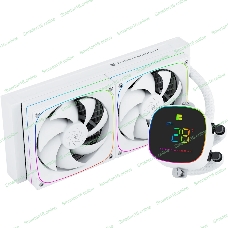 Система жидкостного охлаждения Thermalright Frozen Horizon 240 Digital (240мм, LED temp., White, ARGB/Fans: 2x120мм, 68.9CFM, 28.2dBA, 2000RPM/Pump height 53.2мм, Rad thickness 27мм/S: 1700, 1200, 1851, 115X, AM5, AM4)