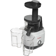 Соковыжималка Moulinex ZU150110 белый/черный, шнековая вертикальная, 150 Вт, 800 мл, электронное, реверс