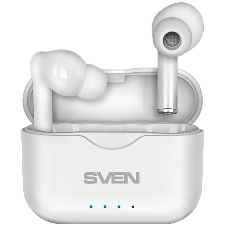 Наушники TWS SVEN E-701BT белый, внутриканальные, Bluetooth, сенсорное управление, до 3 ч