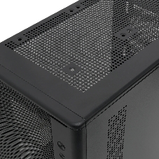 Корпус без блока питания Case HSPD M332, Mesh Mini-tower, Black, TG, 0.4 SPCC, no fans, mATX, mITX, 160/285/170mm, 1x2.5