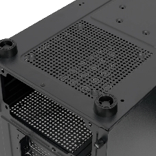 Корпус без блока питания Case HSPD M332, Mesh Mini-tower, Black, TG, 0.4 SPCC, no fans, mATX, mITX, 160/285/170mm, 1x2.5