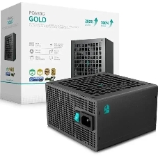 Блок питания Deepcool/GamerStorm PQ650G (ATX 3.1, 650W, Full Cable Management, PWM 120мм fan, 80 PLUS GOLD, Active PFC + Half Bridge + DC/DC, Full Japanese Capasitors, Gen5 PCIe) RET