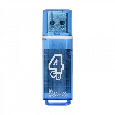 Флешка USB Smartbuy Glossy series Blue (SB4GbGS-B), 4Gb, USB 2.0, R/W 25/15, синий