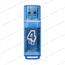 Флешка USB Smartbuy Glossy series Blue (SB4GbGS-B), 4Gb, USB 2.0, R/W 25/15, синий