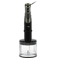 Блендер погружной Braun MQ9135XI черный, 1200 Вт, плавная регулировка, турбо