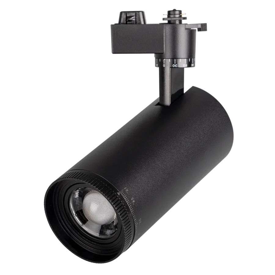 Прожектор трековый PTR 0728 ZOOM 28w BL ZOOM Черный