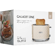 Тостер Galaxy Line GL 2912, бежевый, пластик, 1200 Вт