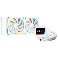 Система жидкостного охлаждения Deepcool LM240 WH ARGB Soc-AM5/AM4/1200/1700/1851 белый 4-pin 19-36dB Al LCD 220W 1404gr Ret (R-LM240-WHDMMC-1)