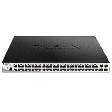 Коммутатор D-Link DGS-1210-52MPP/ME/B3A, 48×1 Гбит/с + 4×1 Гбит/с SFP, управляемый