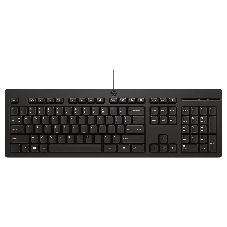 Клавиатура проводная HP 125 проводная, USB Type-A, чёрный
