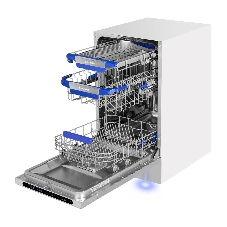 Встраиваемая посудомоечная машина Maunfeld MLP45331T Light Beam Wi-Fi, нержавеющая сталь, 44.8 см, 10 компл., 44 дБ, класс A+++