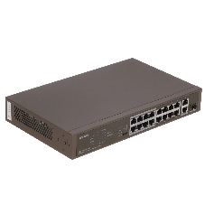 Коммутатор Tenda TEF1118P-16-150W, 16×100 Мбит/с PoE + 2×1 Гбит/с Uplink + 1×1 Гбит/с SFP, неуправляемый