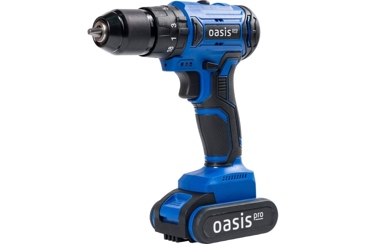 Дрель-шуруповерт Oasis ASU-14V Pro, 14,4 В, 2 Ач, 45 Нм, бесщеточный, ударный