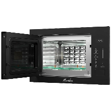 Встраиваемая микроволновая печь MONSHER, ВхШхГ 385х595х367, объем 25 л, мощность 850 Вт, 5 уровней мощности, гриль, 8 автоматических программ, размораживание, сенсорное управление, цвет черный
