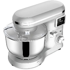 Планетарный миксер BQ MX640 White. Максимальная мощность 1600 Вт/Чаша из нержавеющей стали 6 л/Функция ферментации/Подогрев чаши до 40'C/Электронное управление/Металлические насадки в комплекте/Металлические шестерни/Двойная защита: от перегрева, от перегрузки/Защтная крышка от брызг/LED подсветка/Длина сетевого шнура 1 м