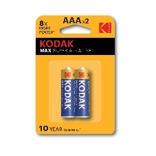 Батарейки Kodak LR03-2BL MAX SUPER Alkaline K3A-2 (20/100/19800) Батарейки Kodak LR03-2BL MAX SUPER Alkaline K3A-2 (20/100/19800)