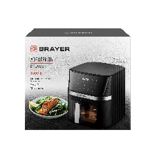 Аэрогриль Brayer 2038BR черный, 1600 Вт, 7 л, сенсор, 12 программ