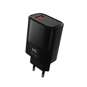 Сетевое зарядное устройство MORE CHOICE (4620202553386) NC09 1USB 3.0A QC3.0 15W, черный