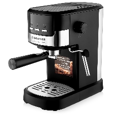 Кофеварка рожковая BRAYER BR1112 черный, исп. кофе - молотый, 1.2 л, 1100 Вт, 20 бар