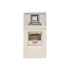 Розетка компьютерная RJ45 EKF PROxima, категории 5e (ширина 1 модуль) E1MK015E-135-10