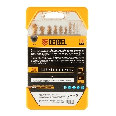 Набор сверл по металлу Denzel 1-10 мм, HSS-Tin, Golden Tip, 10 шт