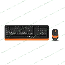 Комплект клавиатура+мышь A4Tech FStyler FG1010 беспроводной, USB, 2000 DPI, чёрный/оранжевый