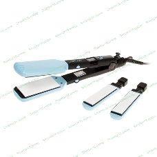 Выпрямитель для волос Galaxy GL 4505 черный/голубой, 27,5/57 мм, 200 °C, 1 режим