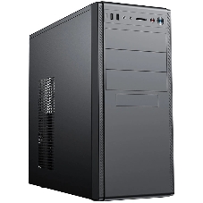 Корпус Foxline FL-886-U3C, Midi-Tower, чёрный, без вентиляторов в комплекте