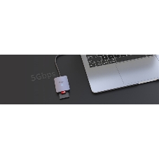Кард-ридер Netac Flash WK12/серый/SD/SDHC/SDXC/microSD/microSDHC/microSDXC/USB 3.0 Type-C/пластик